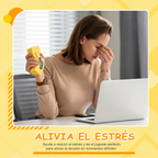 Uso del squishy relajante de mantequilla  en el trabajo en oficina